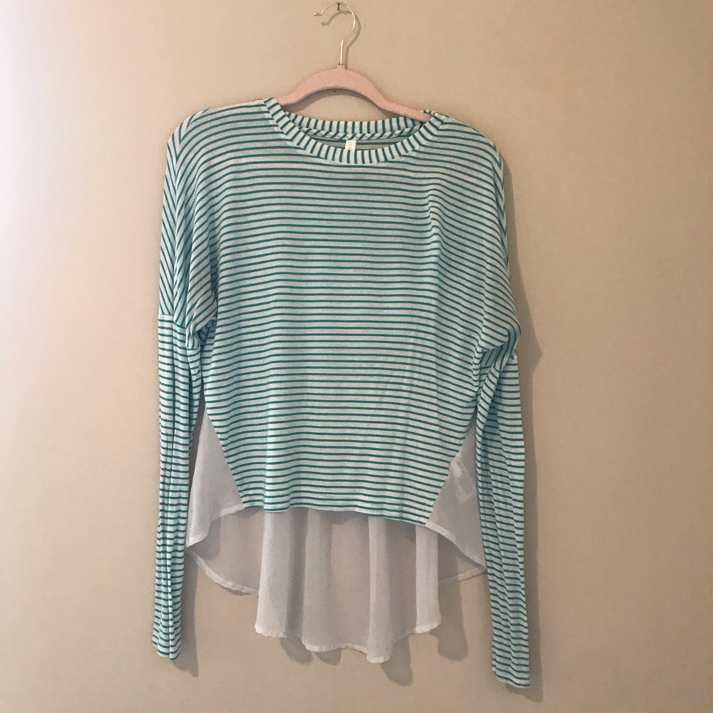 High Low Teal Blouse